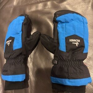 Kombi Kids' Blue and Black Mittens